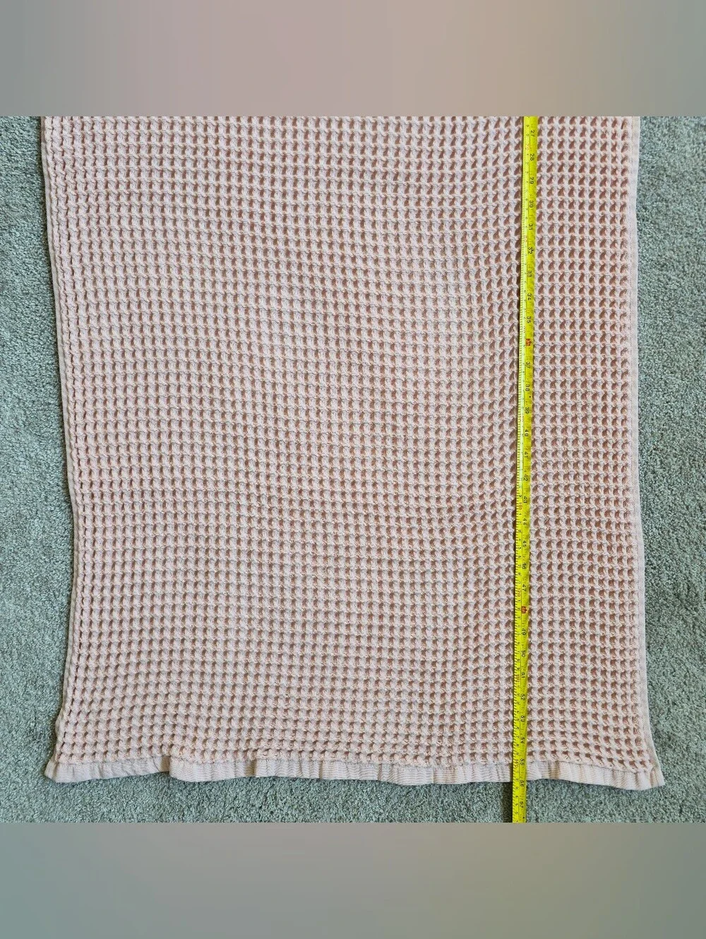 Set of 2 Casaluna Waffle Towels 30x60 Inches 26x56 Clay Pink Cotton